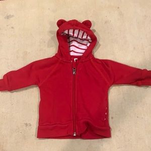 Hanna Andersson Bright Basics Bear Hoodie sz 6-12m